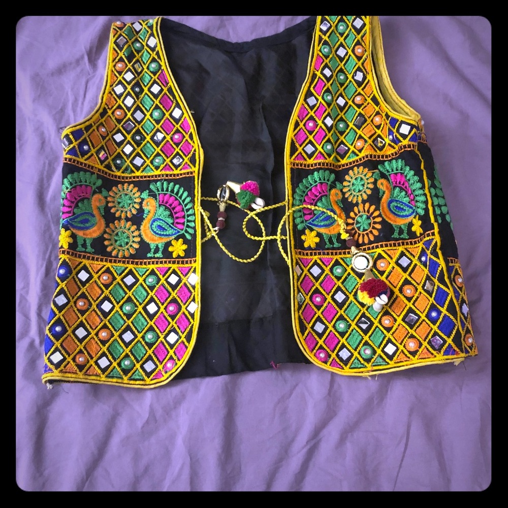 Brand new multi color festive waist coat